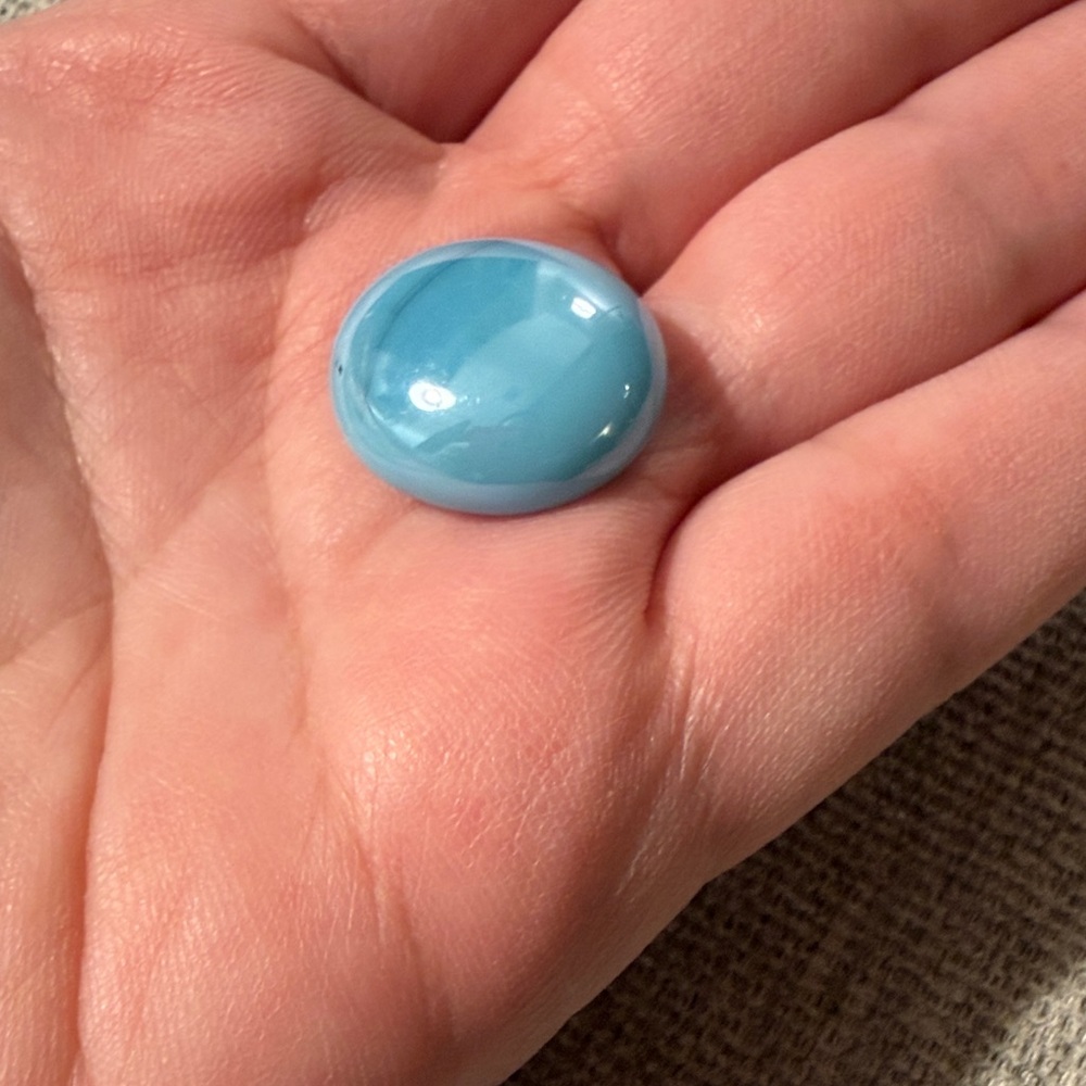 Vibrant Blue Gemstone Cabochon y.